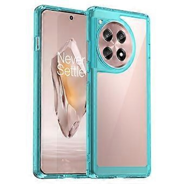 Skal för OnePlus 12R 5G/Ace 3 5G TPU+Akryl Skyddande Mobilskal (Transparent Blå)