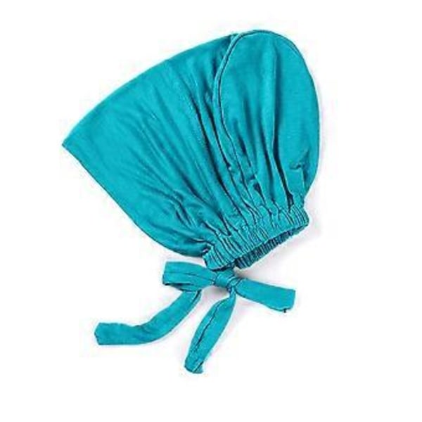 Damer Hijab Caps Underscarf Turban Caps Bundet Bonnet Elastisk Sovende Hår Hovedbind Blød Beanie Sovehuer (26 Søblå)