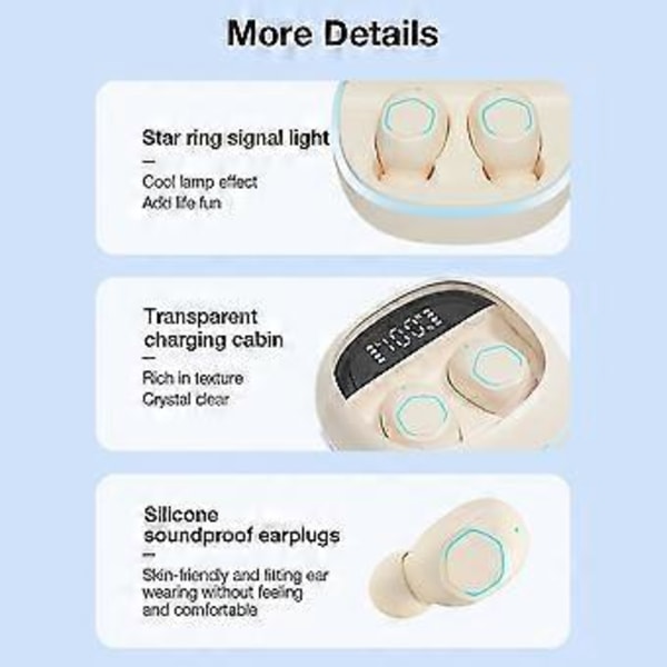 Bluetooth Hörlurar 360 Stereo Personligt Trådlöst Headset Portabla Brusreducerande Hörlurar För Träning Promenader Flerfärgade Valmöjligheter (Lila)