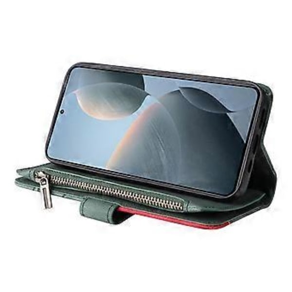 KT Multi-Function Series-5 Til Xiaomi 14T Etui Lynlås Pung Læder Telefon Cover Stativ (Style D)