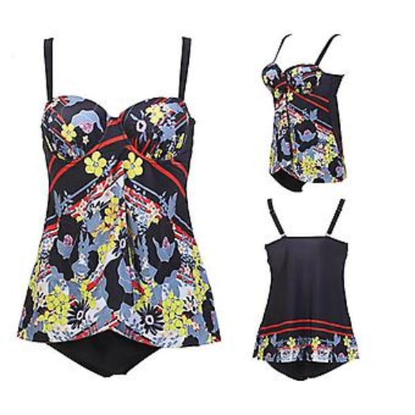 Pigebadebukser bikini stor størrelse splittet kvindelig følelse tynd digital print åndbar cardigan badetøj 4xl