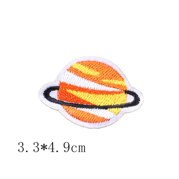 30 stk Datamaskinbroderte stempler, astronaut brodert stofflapp