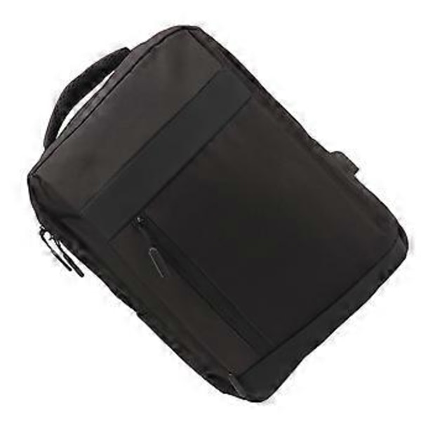 Extra Stor Laptopryggsäck Rese Laptop Multi Lager Hög Kapacitet Affärsväska med USB Laddningsport för Unisex Svart