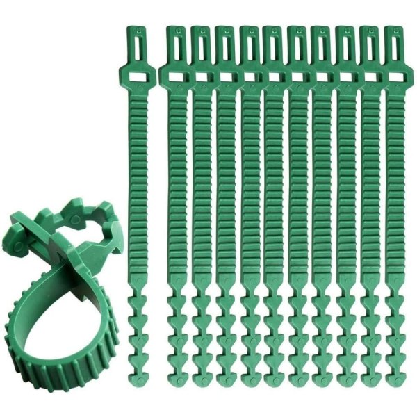 10 stycken Kraftiga växtslipsar, 35 cm justerbara trädhängslen Gard