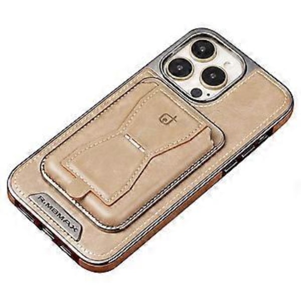 RMBMAX iPhone 13 Pro Max 6,7 tuuman kotelo magneettinen PU-nahka + TPU-puhelinkuori jalustalla (liuskekivenharmaa)