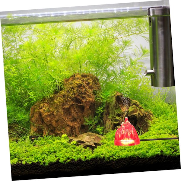 Vulkanlampe Vulkan Akvarium Dekorationer Nedsænkelig Lys Vulkan Design Lys Fisketank Akvarium Tilbehør Luftbeslag Elektrisk Skummer