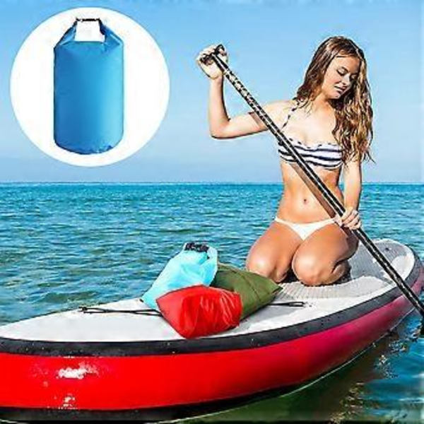 Flytande Vattentät Torrbägare 10L/20L/40L, Rulltoppssäck Håller Utrustning Torr för Kajakpaddling, Rafting, Båtliv, Simning - Himmelblå - 10L