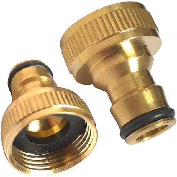 3/4\" messinkinen puutarhaletkun liitin hanaliittimelle（4 kpl