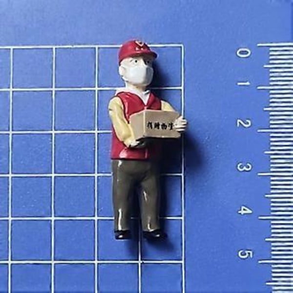 Pienoisihmishahmot Käsinmaalatut lasten lelut maisemointiin Tienvarsikoriste (vapaaehtoinen)