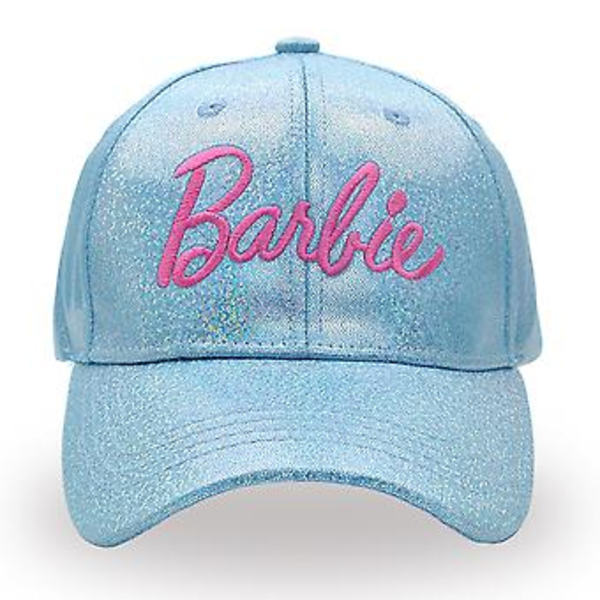 Kvindes Pige Film Barbie Laser Baseball Kasket Pink Bogstav Broderet Skinnende Justerbar Hat Julegaver (Blå)