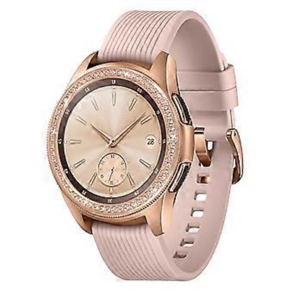 Diamantmontert Bezel Ring Bezel Loop Deksel Anti Ripe Kollisjonsbeskyttelse Kompatibel for Galaxy Watch (46mm, Rose Gull)