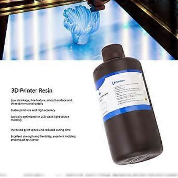 3D-skrivarharts Snabbhärdande Hög Styrka Fotopolymer UV-härdande Harts för LCD 3D-utskrift 405nm 2,2lb Vit( )