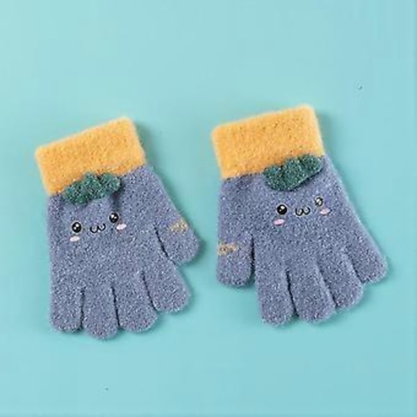 Fingerlösa Vantar för Bebisar, Vintertecknade Vantar för Småbarn, Flickor och Pojkar, Fotbollsvantar för Män, 2-pack, Grå+Grön