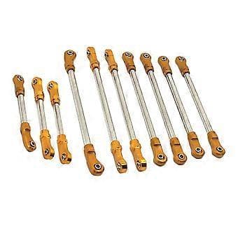 10x Styrestang Servo Link Trækstang RC Reservedele Reservedel Model Legetøj (Guld)