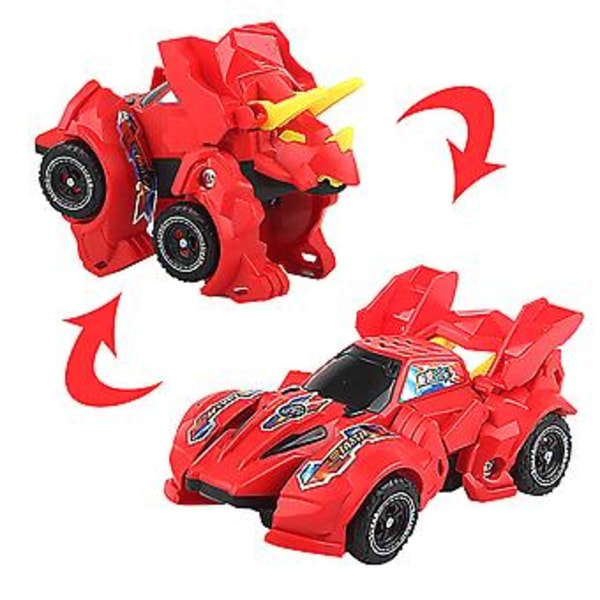 2-pack Transformerande Dinosaurie Leksaker Dinosaurie Transformer Bil Leksak Drag tillbaka Dino Race Bil Födelsedag Semester Leksak Presenter För Pojkar Och Flickor B