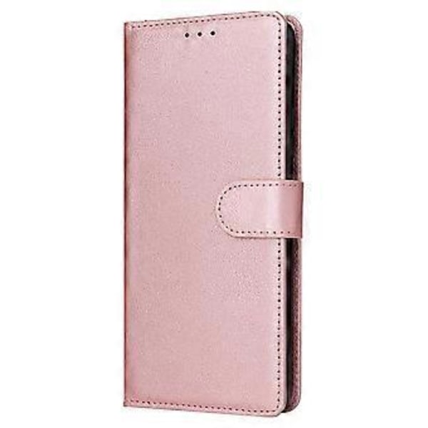Mobilskal Plånbok i PU-läder med Ställ för iPhone 15 Plus (Roséguld)