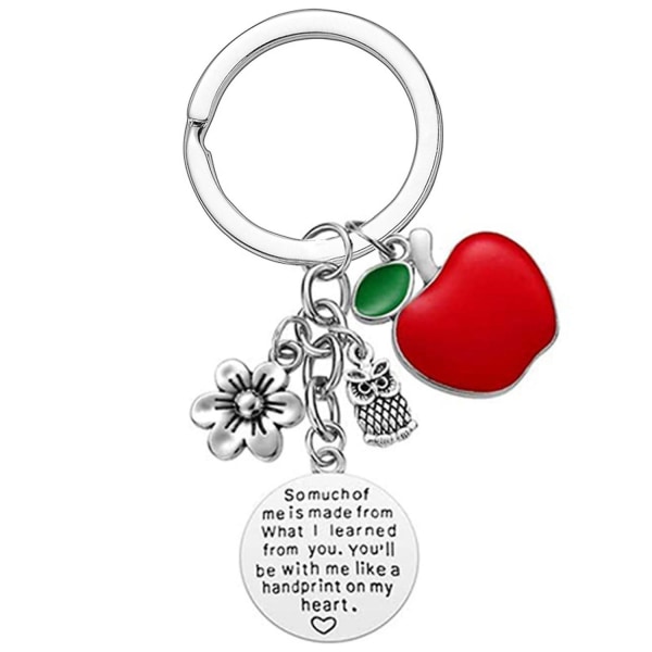 Beautiful Apple Decor Pendant Keychain Elegant Festive Touch Stainless Steel Pendant Key Finder 6