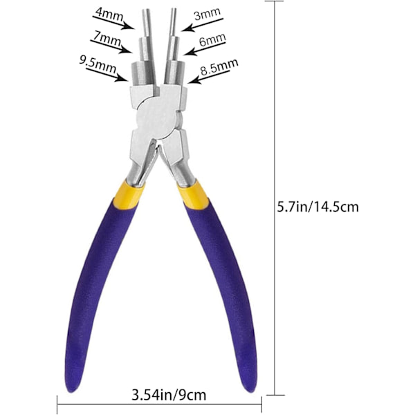 6 in 1 Bail Making Pliers 6 tuuman hiiliteräksinen langanmuodostus Bail J