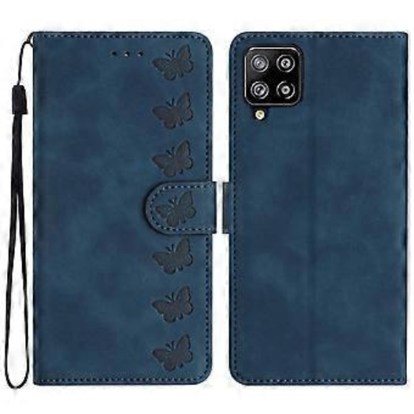 Til Galaxy M32 (Global Version) 4G Telefon Cover (Blå)