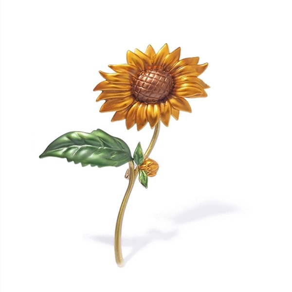 1 st solrosbrosch för kvinnor emalj blomma brosch för kläder