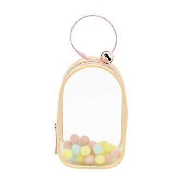 Genomskinlig Figur Display Väska Portabel Dockförvaringsväska Dammtät Nyckelring Liten Påse Ryggsäck Dekor Mini Dockfigur Display Väska (Rosa)