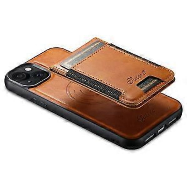 SUTENI H17 Skal för iPhone 15 Plus Kompatibelt med MagSafe PU+TPU Ställ Telefonfodral()