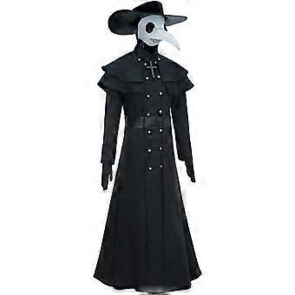 Halloween Middelalder Punk Peste Doktor Fuglemand Cosplay Kåbe Karneval Party Kostume (110 Børn)