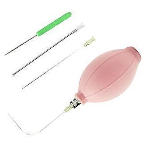 Easy Egg Blower Tomme Æg Værktøj Ét Hul Ægpumpe og Bor Påskeægs Maker Forsyninger Ukrainsk Æg (Pink)
