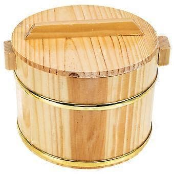 1 Sæt Træ Sushi Ris Skål Låg Ris Blandingskar Kogt Ris Serveringsfad