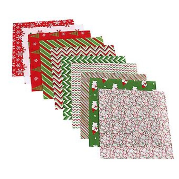 20 stk. Julebomuldstof Craft Bundle Patchwork Syning Quiltingstof