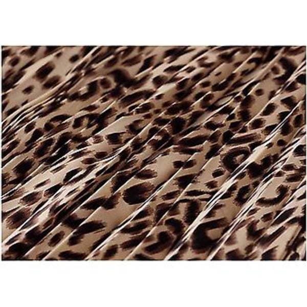 Kjol för kvinnor, leopardmönster, midi, lång, med veck, hög midja, A-linje, storlekar S-2XL