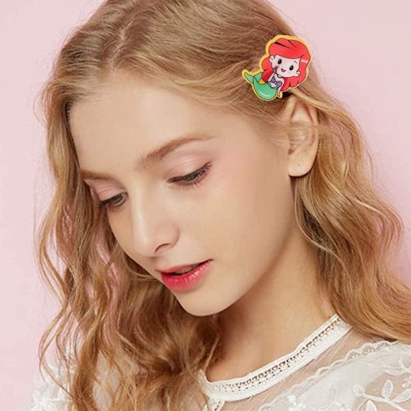 (10 Styk) Pige Hårspænder Prinsesse Hårklemmer Snap Spænder