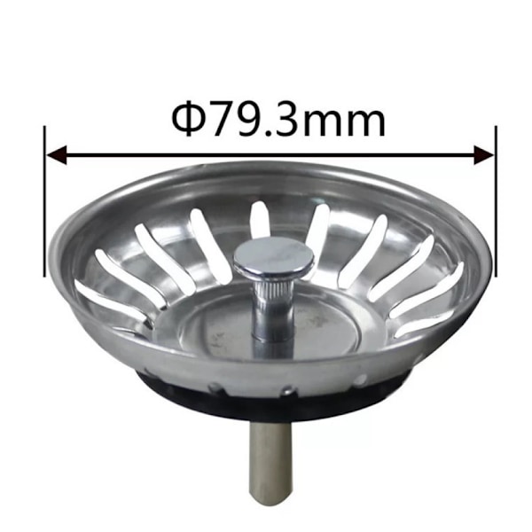 1 st korg för diskbänksavlopp 79,3 mm - Universell rostfri S