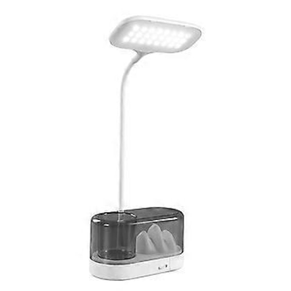 3 i 1 LED Skrivbordslampa Intelligent Nattlampa Pennhållare Läsning Ögonskyddslampa för Sovsal Sovrum Kontor