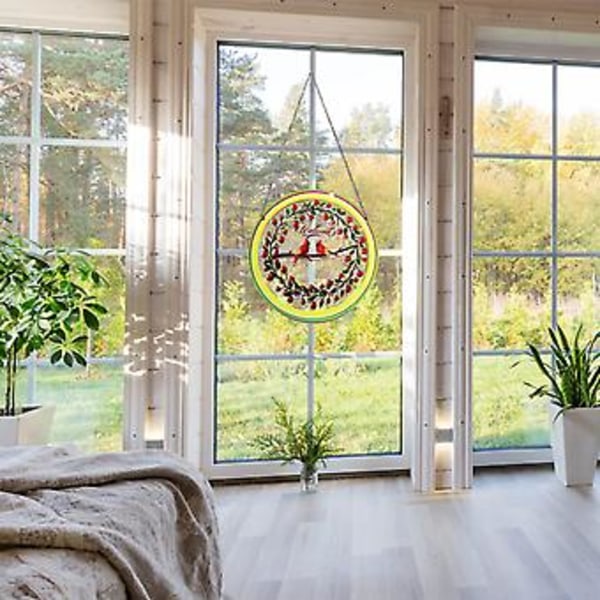 Dekorationer Fåglar Solfångare Husnummer Hängsmycken Hantverk Akryl Kolibri Färgad Kardinal Väggdekoration Glasfläck (Lila)