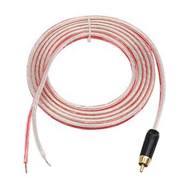 Reservedeler Reparasjon Høytalerledning Kabel 5ft Med RCA Plugg Til Strippet Ender{jkw} ( )