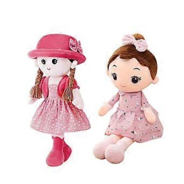 Prinsessatyttö Nukke Söpö Täytetty Tyttö Pehmolelu Lasten Syntymäpäivälahja Tytöille Pehmolelu 45CM (punainen violetti)