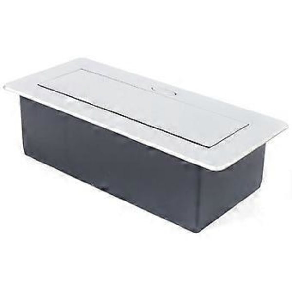 Upotettava, sisäänvedettävä pistorasia 3 Schuko-pistorasialla työtasolle, pöytäpistorasiana tai lattian pistorasiana keittiöön, toimistoon, sisustukseen