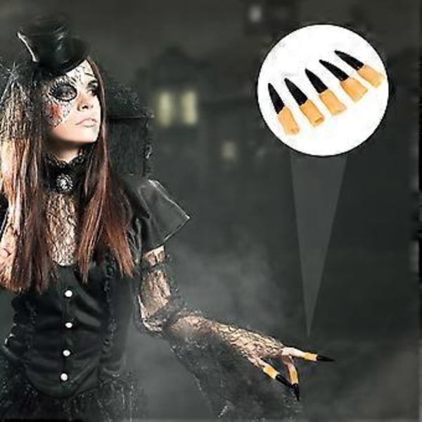 30 kpl Zombie Tekosormet Kynsien Suojus Halloween Aavemaisen Pelottavat Kynnet Cosplayhin