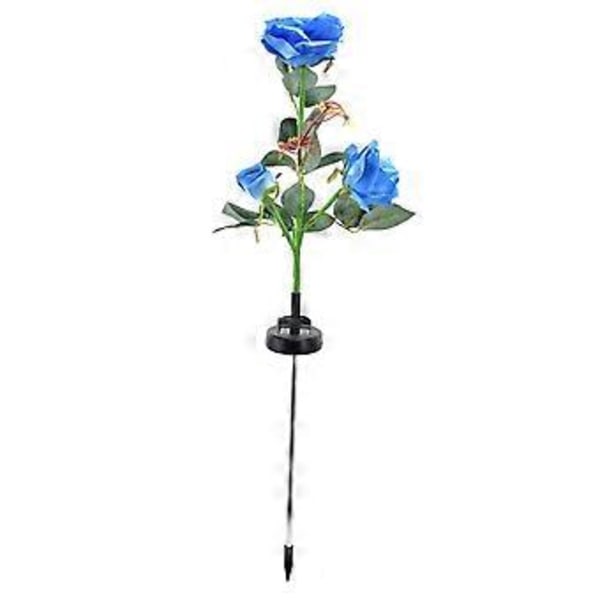 Solar LED Lampe Simulation Rose Blomst Jordspyd Lys til Have og Gårdhave Dekoration Græsplæne