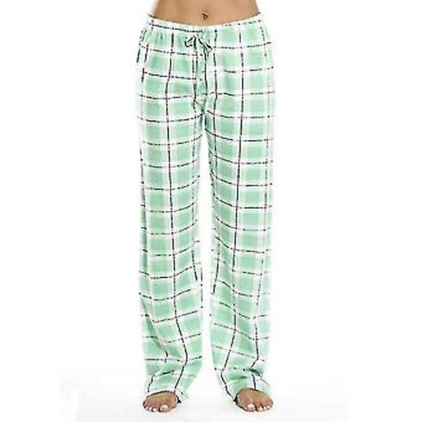 Mens Pajama Pants With Pockets, Mens Soft Flannel Plaid Pajama Sleep Pants L green