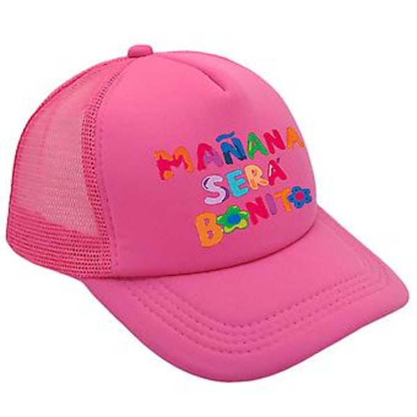 Manana Sera Bonito Mesh Cap Karol G Baseball Cap Trykk Pustende Parhatt Kvinne Justerbare Visirer Caps (Rose Red)