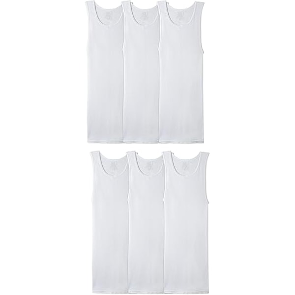 Mænds Umærket Tanktop A-Line Skjorte Hvid XXXL
