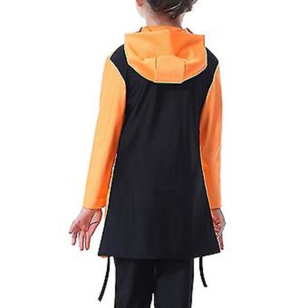 Børn Piger Muslimsk Islamisk Badetøj Badedragt Beskedent Burkini Heldrægtig Høj Kvalitet (11-12 År Orange)