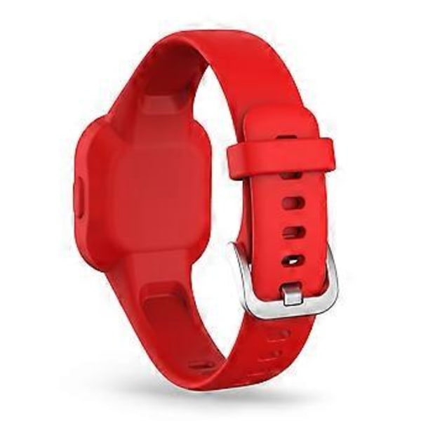 Yksivärinen silikoninen kellon ranneke Garmin Vivofit jr 3 -kelloon - Punainen (Punainen)
