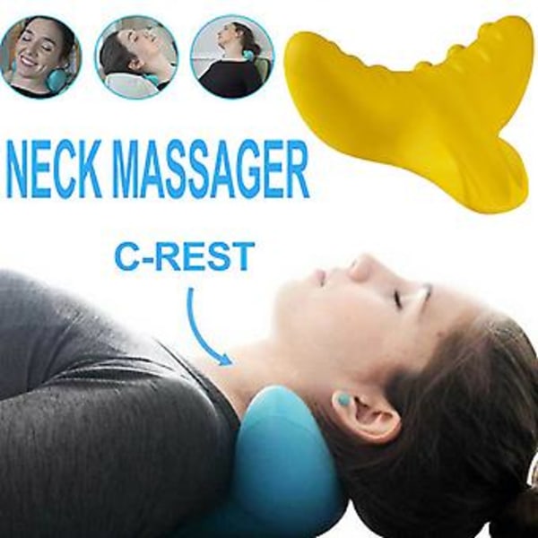 Äkta C-rest Nackmassage Axelförbättring Smärtlindrande Kudde Spänning