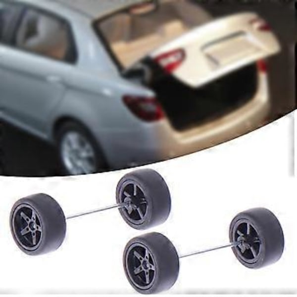 1: 64 Pyörät ja Renkaat Sarja Pyörät Malli Kulutusta Kestävä RC Päivitys Osa RC Renkaat Pyörän Vanteella Lapsille Aikuisille Pojille RC Kuorma-auto Tarvikkeet (musta)
