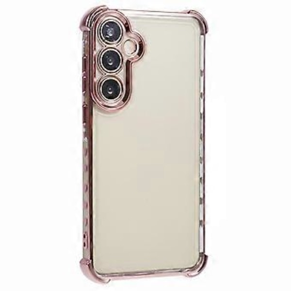 For Samsung Galaxy A55 5G Gjennomsiktig Deksel Sidehjerte Elektroplettert TPU Telefondeksel (Stil F)