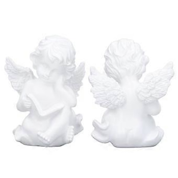 Kerub Statue Livagtigt Udseende Boglæsning Holdbar Resin Bredt Anvendt Haveengel til Soveværelse Kontor Bibliotek