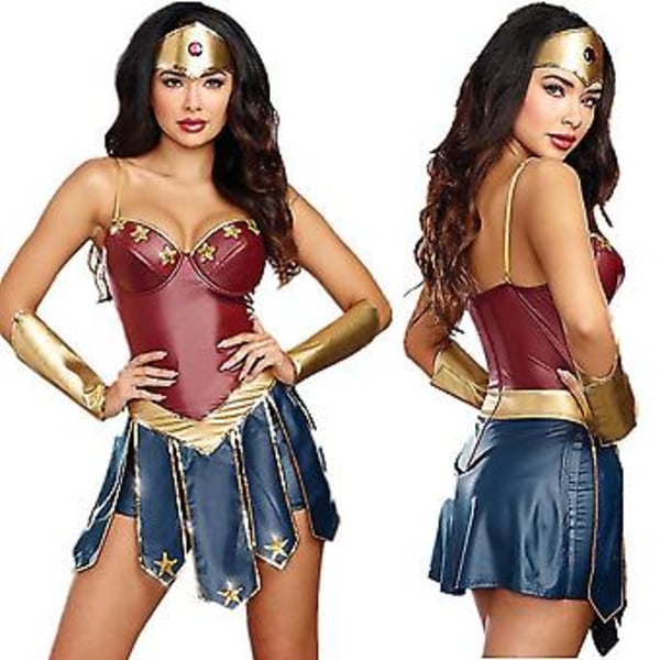 Wonder Woman Cosplay Party Kostymset Festkläder Outfit Set Kvinnor Presenter-r (M)